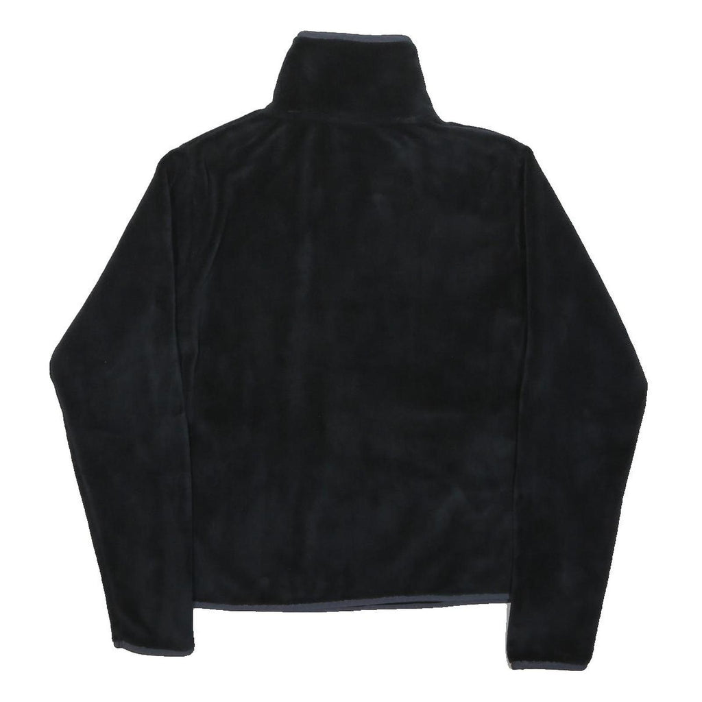 NHL Womens Black Polyester Zip-Up Jacket L Fleece Plain Ducks Embroidered