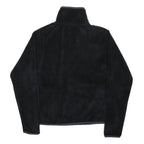NHL Womens Black Polyester Zip-Up Jacket L Fleece Plain Ducks Embroidered