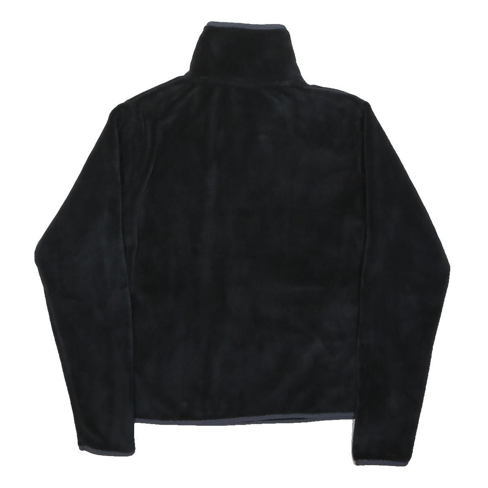 NHL Womens Black Polyester Zip-Up Jacket L Fleece Plain Ducks Embroidered