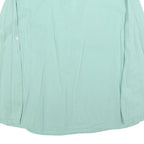 TOM TAILOR Womens Mint Blue Plain Blouse Long Sleeve Button Neck Size S