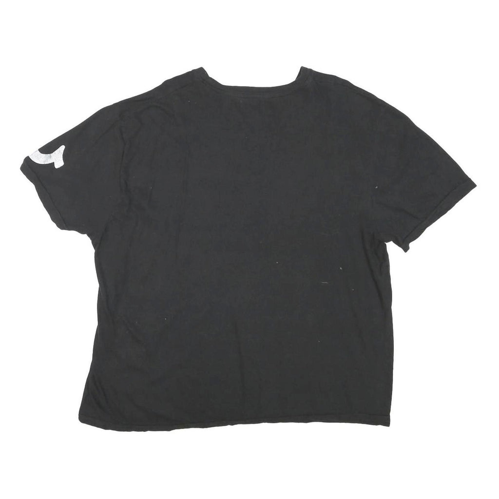 TRUE RELIGION Mens Black Graphic T-Shirt XL Short Sleeve Crew Neck Cotton Blend