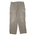 CARHARTT Mens Cotton Blend Beige Regular Fit Straight Trousers W36 L32 Workwear