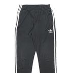 ADIDAS Mens Joggers Black & White Slim Tapered S W25 L26 Classic Three Stripe