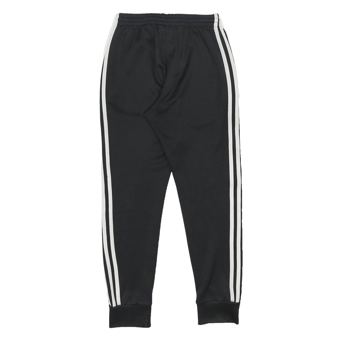 ADIDAS Mens Joggers Black & White Slim Tapered S W25 L26 Classic Three Stripe