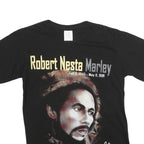 ITTIERRE Mens Black Bob Marley Graphic T-Shirt S Short Sleeve Crew Neck Cotton