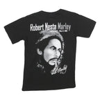 ITTIERRE Mens Black Bob Marley Graphic T-Shirt S Short Sleeve Crew Neck Cotton