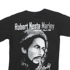 ITTIERRE Mens Black Bob Marley Graphic T-Shirt S Short Sleeve Crew Neck Cotton