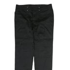 GUCCI Womens Cotton Blend Black Regular Fit Trousers W30 L28 Stylish Zip