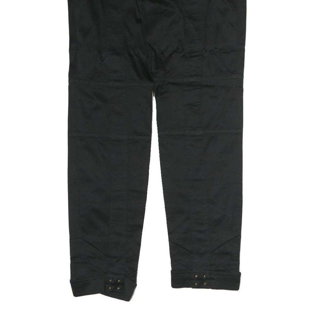 GUCCI Womens Cotton Blend Black Regular Fit Trousers W30 L28 Stylish Zip