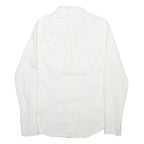 HILFIGER DENIM Mens White Shirt M Cotton Blend Button Down Long Sleeve Casual