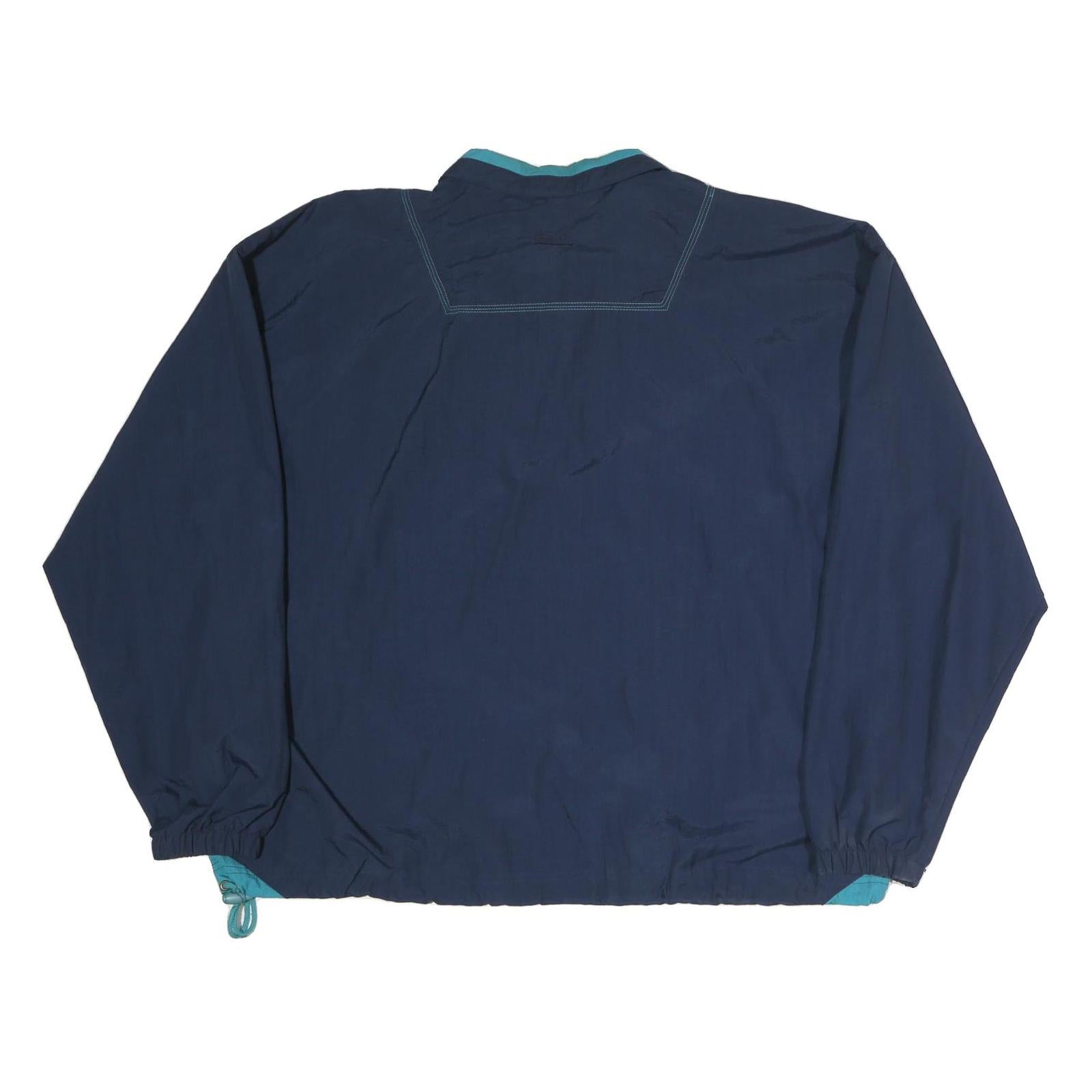 GEAR Mens Navy Blue Track Jacket XL Polyester Zip Plain Casual Lightweight