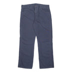 DICKIES Mens Cotton Blend Navy Relaxed Straight Trousers W36 L30 Workwear