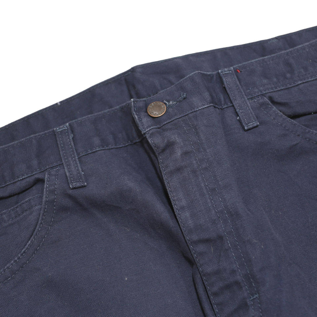 DICKIES Mens Cotton Blend Navy Relaxed Straight Trousers W36 L30 Workwear