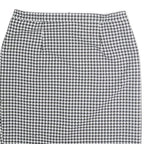 Womens Black & White Houndstooth Pencil Knee Length Polyester Skirt M Office