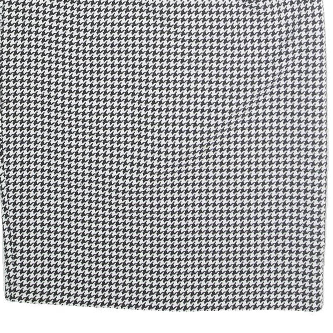 Womens Black & White Houndstooth Pencil Knee Length Polyester Skirt M Office