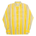 Mens Shirt Yellow Striped Long Sleeve M