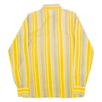 Mens Shirt Yellow Striped Long Sleeve M
