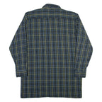Mens Shirt Blue Check Long Sleeve L