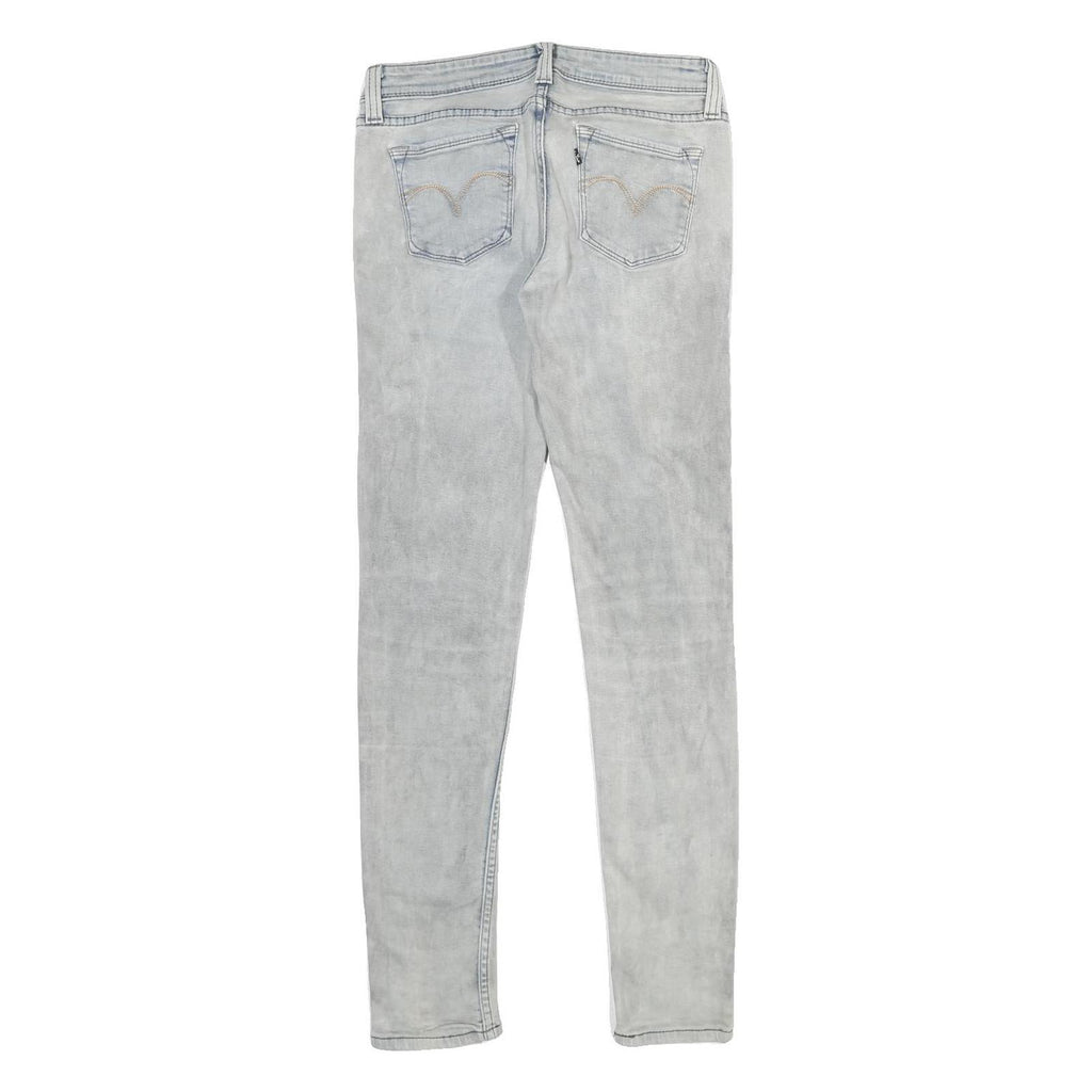 LEVI'S Womens Slim Skinny Denim Light Blue Jeans W27 L32 Slim Fit Zip Closure
