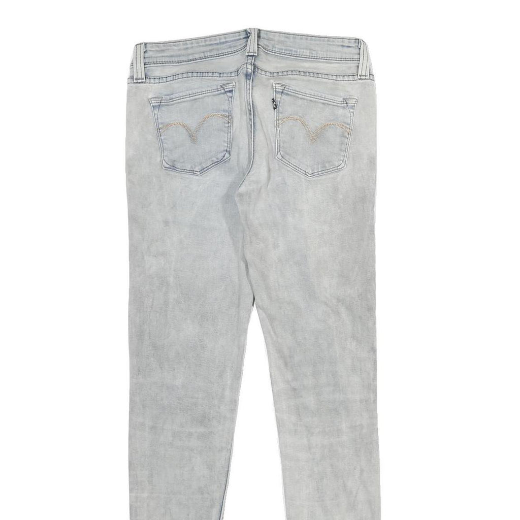 LEVI'S Womens Slim Skinny Denim Light Blue Jeans W27 L32 Slim Fit Zip Closure