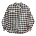 JACHS Mens Grey & Brown Check Shirt 2XL Cotton Blend Classic Casual Flannel