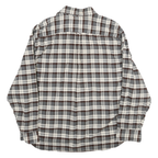 JACHS Mens Grey & Brown Check Shirt 2XL Cotton Blend Classic Casual Flannel