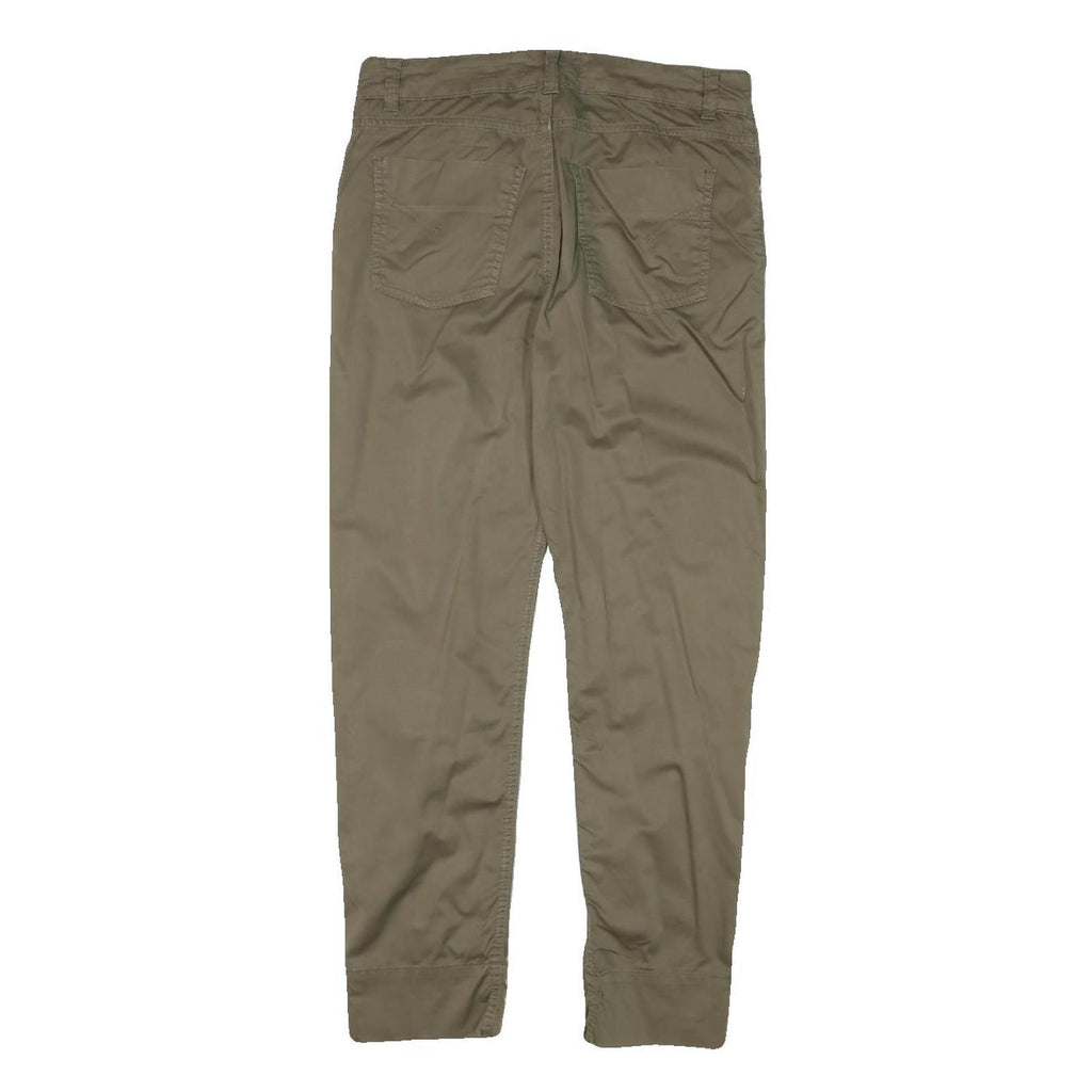 SANDRO FERRONE Womens Cotton Blend Beige Slim Straight Trousers W29 L26 Casual