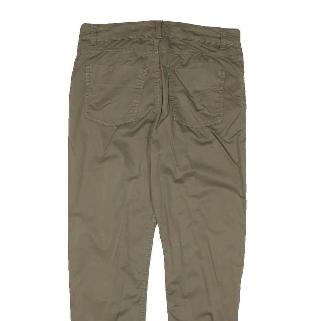 SANDRO FERRONE Womens Cotton Blend Beige Slim Straight Trousers W29 L26 Casual