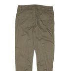 SANDRO FERRONE Womens Cotton Blend Beige Slim Straight Trousers W29 L26 Casual