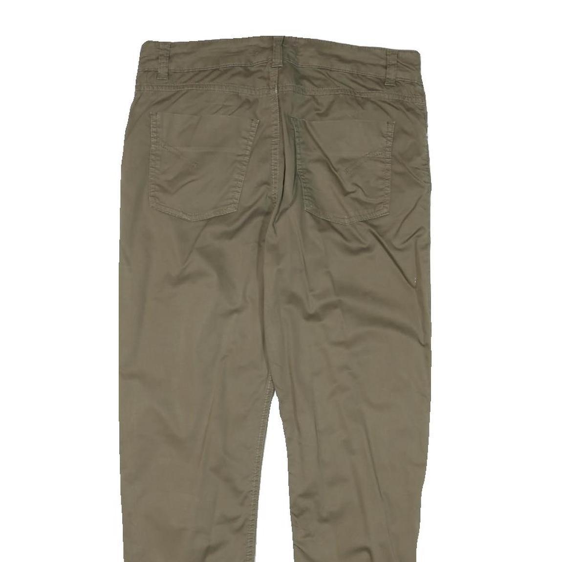 SANDRO FERRONE Womens Cotton Blend Beige Slim Straight Trousers W29 L26 Casual