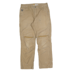 CARHARTT Mens Cotton Blend Beige Relaxed Fit Straight Leg Trousers W32 L30