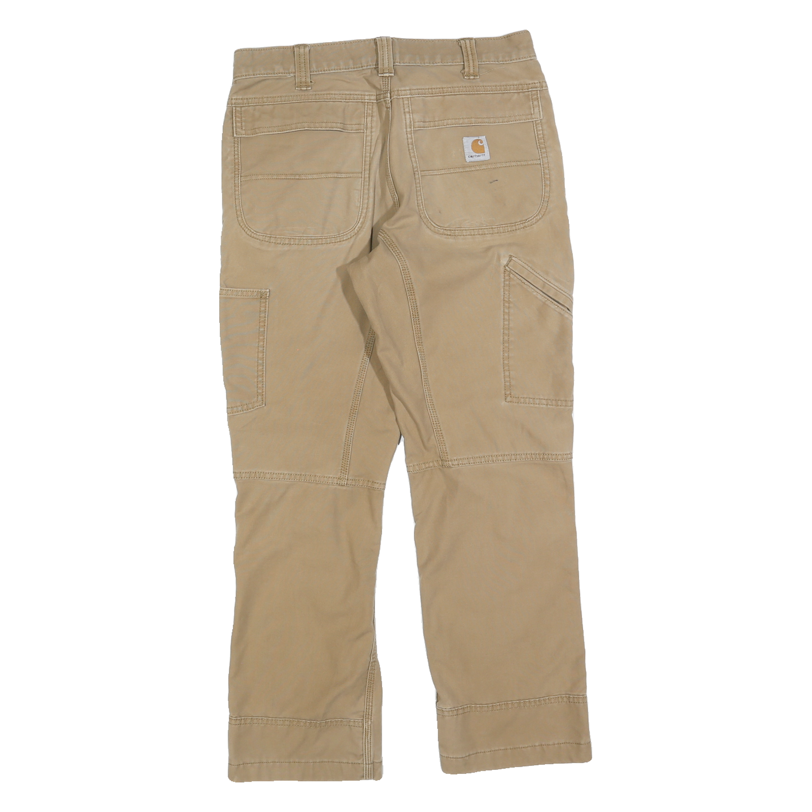 CARHARTT Mens Cotton Blend Beige Relaxed Fit Straight Leg Trousers W32 L30