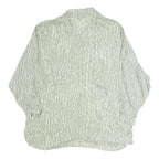 CAPPICHINO Womens Green Printed Shirt Long Sleeve Collared XL Lightweight