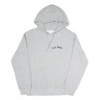 Mens Grey U.S. Navy Pullover Hoodie S Cotton Blend Military Style