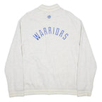 FANATICS Mens White Warriors Jacket L Polycotton Zip Plain Sportswear