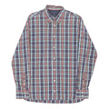 TOMMY HILFIGER Mens Blue Green Red Check Shirt M Cotton Blend Classic Casual