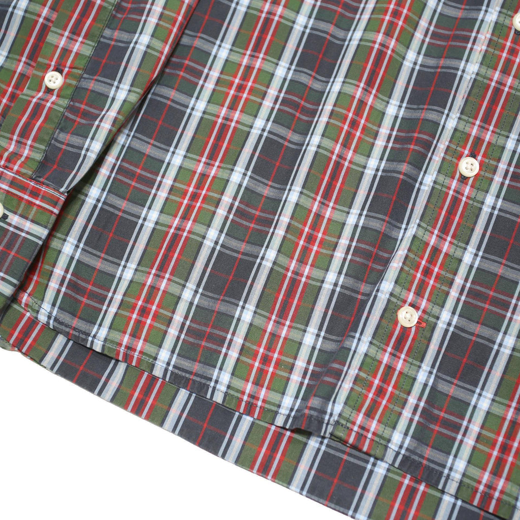 TOMMY HILFIGER Mens Blue Green Red Check Shirt M Cotton Blend Classic Casual