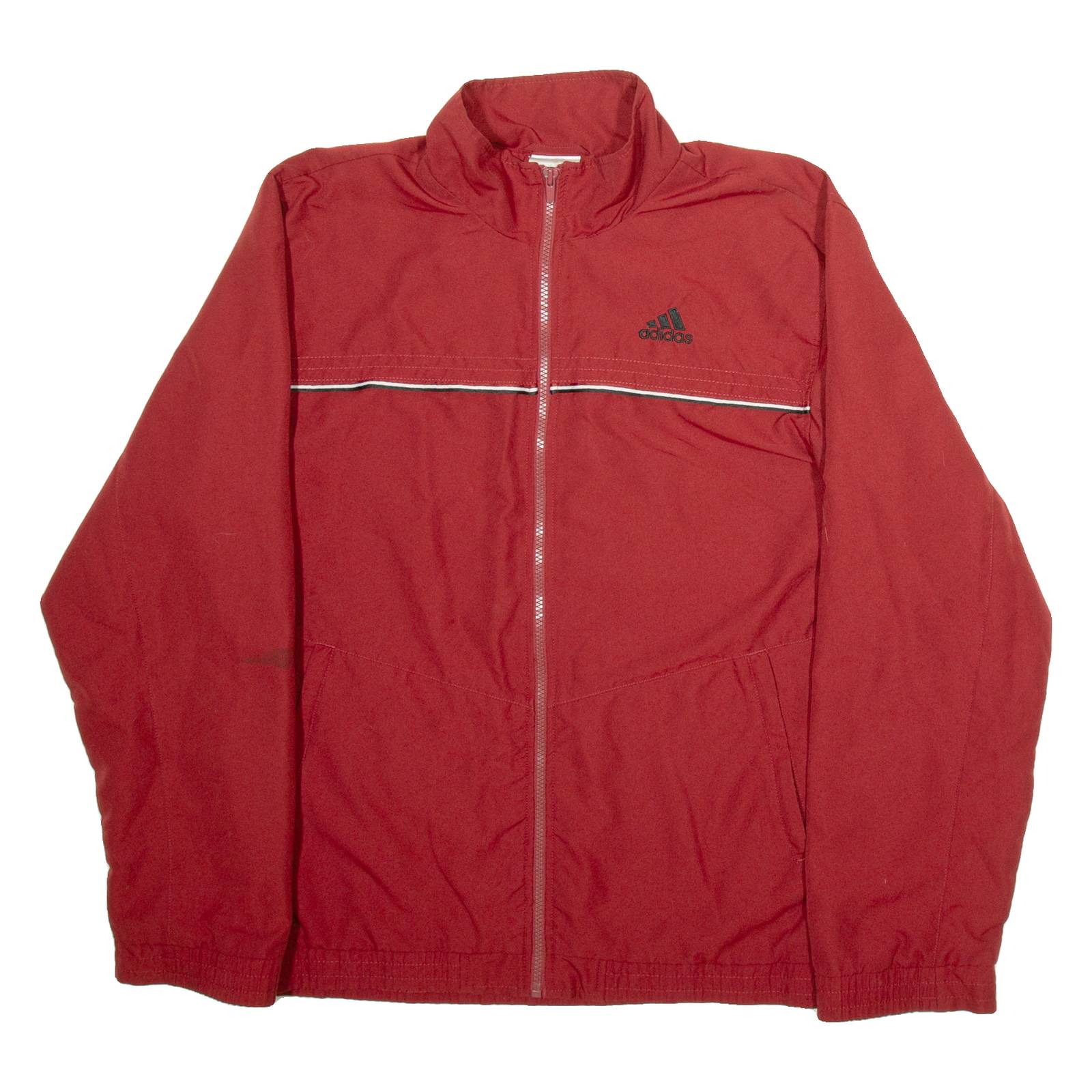 ADIDAS Mens Track Jacket Red M
