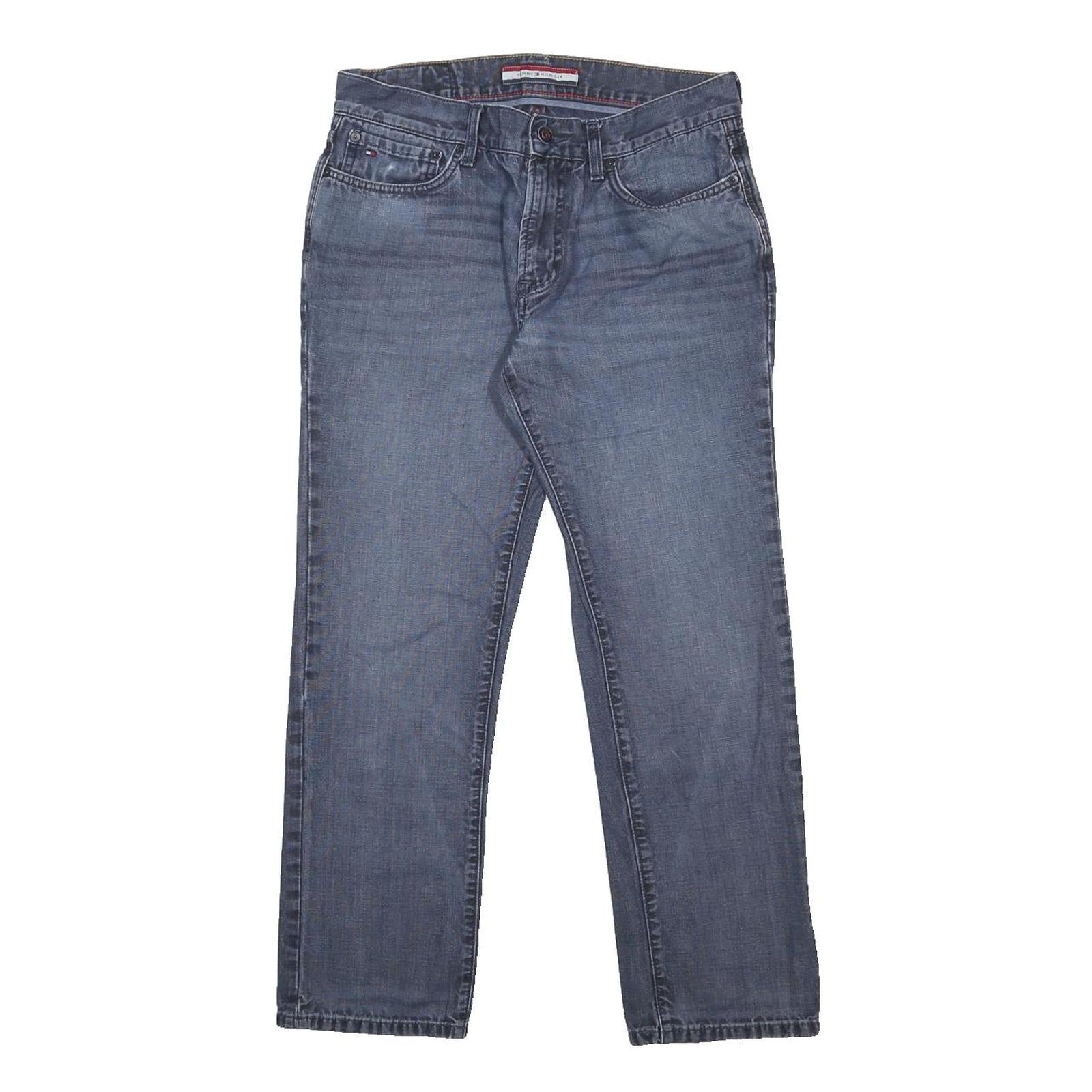 TOMMY HILFIGER Mens Jeans Blue Regular Straight Denim Medium W32 L27 Classic
