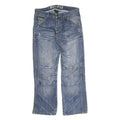 IND - F13 Mens Cotton Regular Blue Jeans W31 L28 Casual Zip Pocket Design