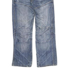 IND - F13 Mens Cotton Regular Blue Jeans W31 L28 Casual Zip Pocket Design