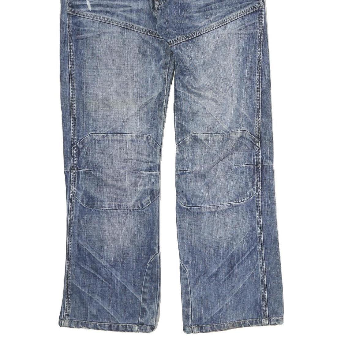 IND - F13 Mens Cotton Regular Blue Jeans W31 L28 Casual Zip Pocket Design