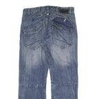 IND - F13 Mens Cotton Regular Blue Jeans W31 L28 Casual Zip Pocket Design