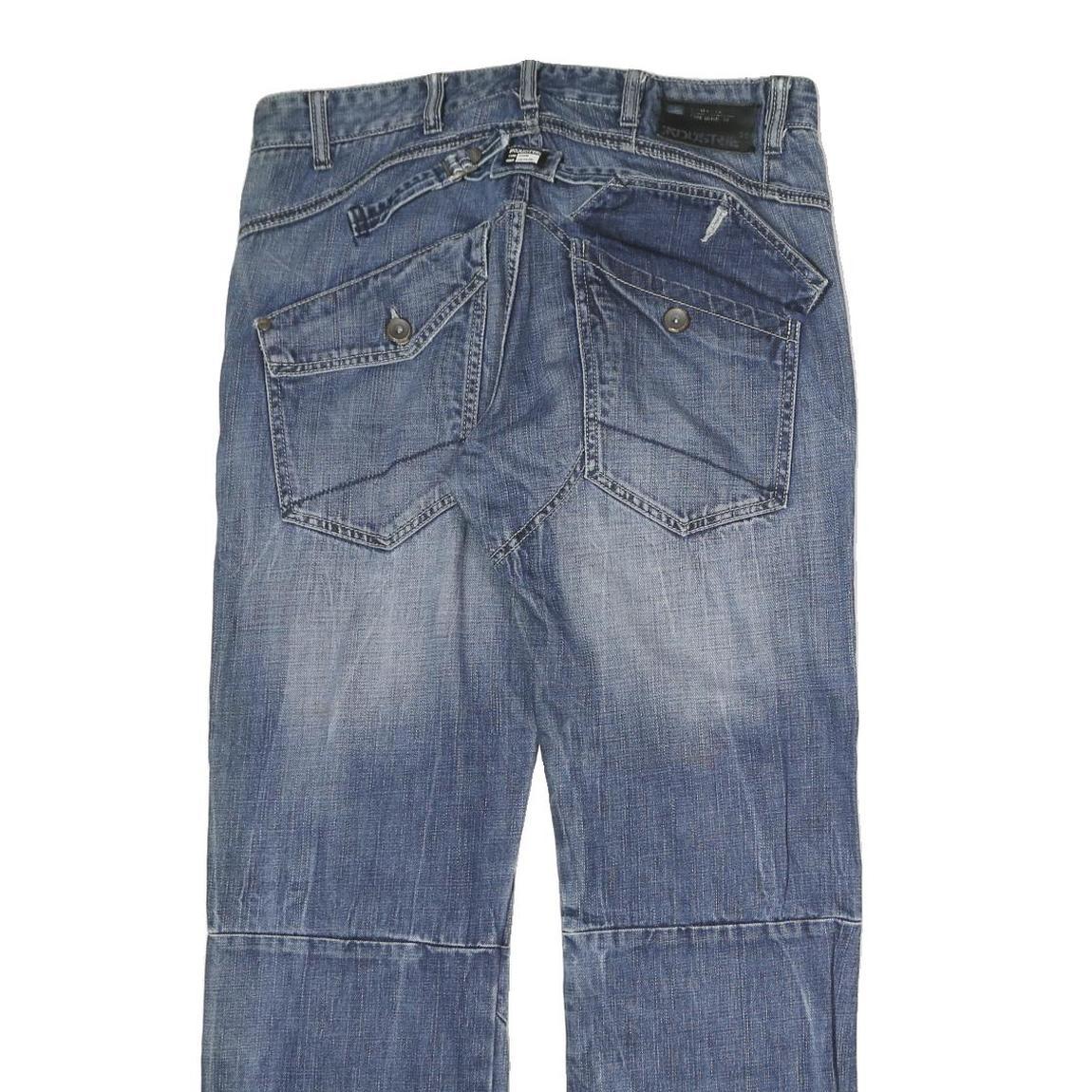 IND - F13 Mens Cotton Regular Blue Jeans W31 L28 Casual Zip Pocket Design