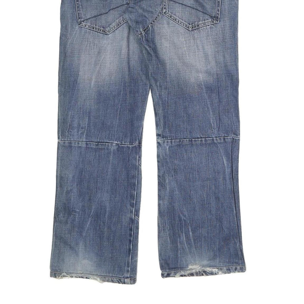 IND - F13 Mens Cotton Regular Blue Jeans W31 L28 Casual Zip Pocket Design