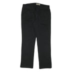 JECKERSON Womens Cotton Blend Black Regular Leg Trousers W30 L28 Zip Closure