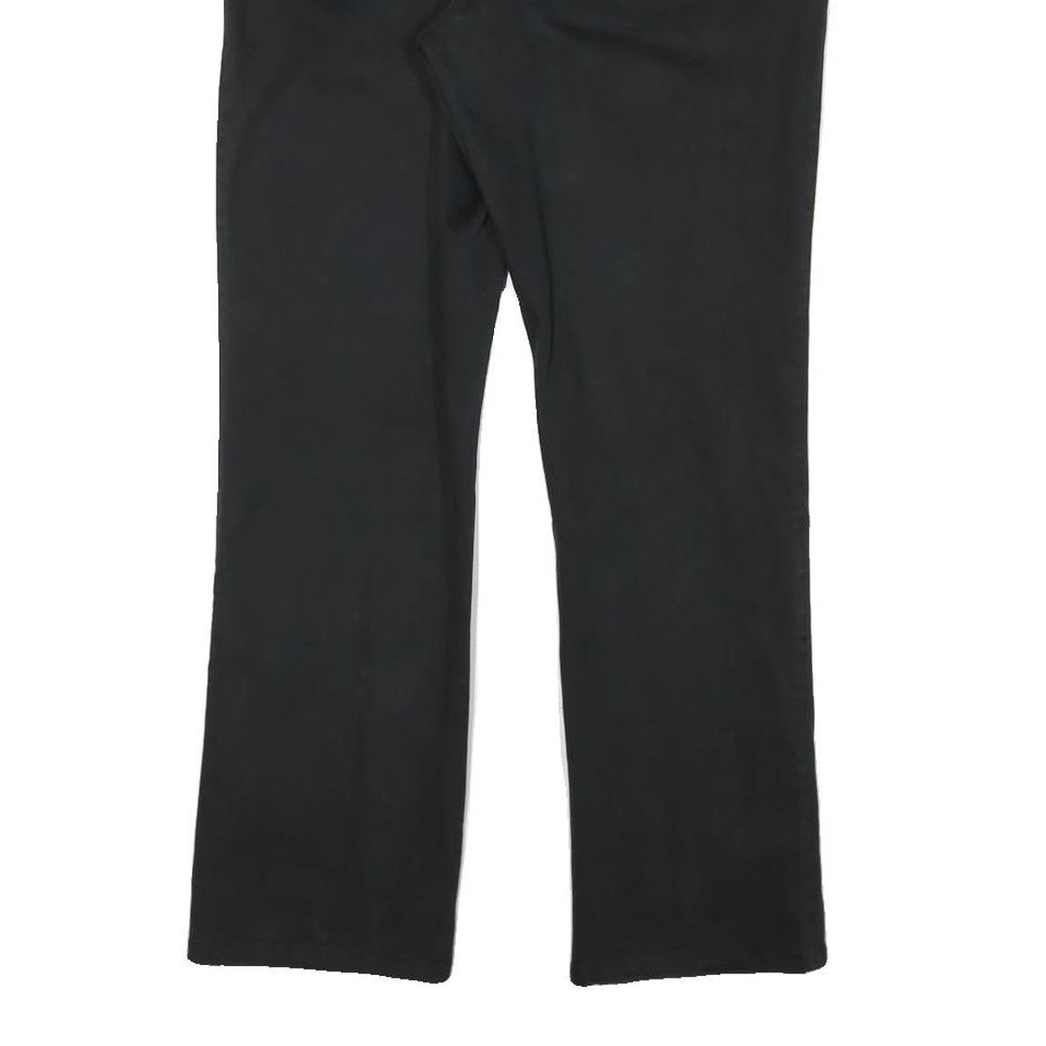 JECKERSON Womens Cotton Blend Black Regular Leg Trousers W30 L28 Zip Closure