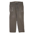 CARHARTT Mens Jeans Brown Regular Straight Denim Medium W36 L32 Relaxed Fit Zip