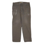 CARHARTT Mens Jeans Brown Regular Straight Denim Medium W36 L32 Relaxed Fit Zip