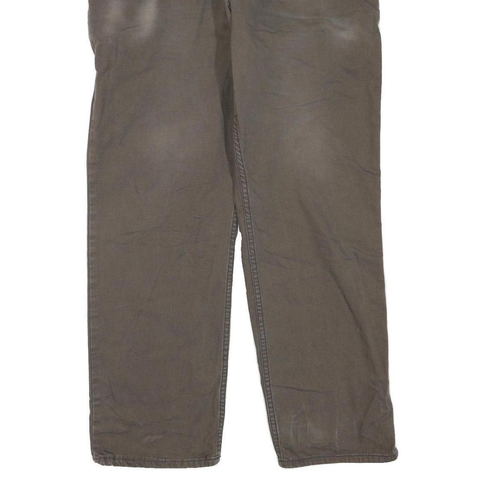 CARHARTT Mens Jeans Brown Regular Straight Denim Medium W36 L32 Relaxed Fit Zip